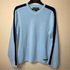 Abercrombie and Fitch 92 Blue Sweater Size XL Blue Stripes Acrylic Cotton Blend